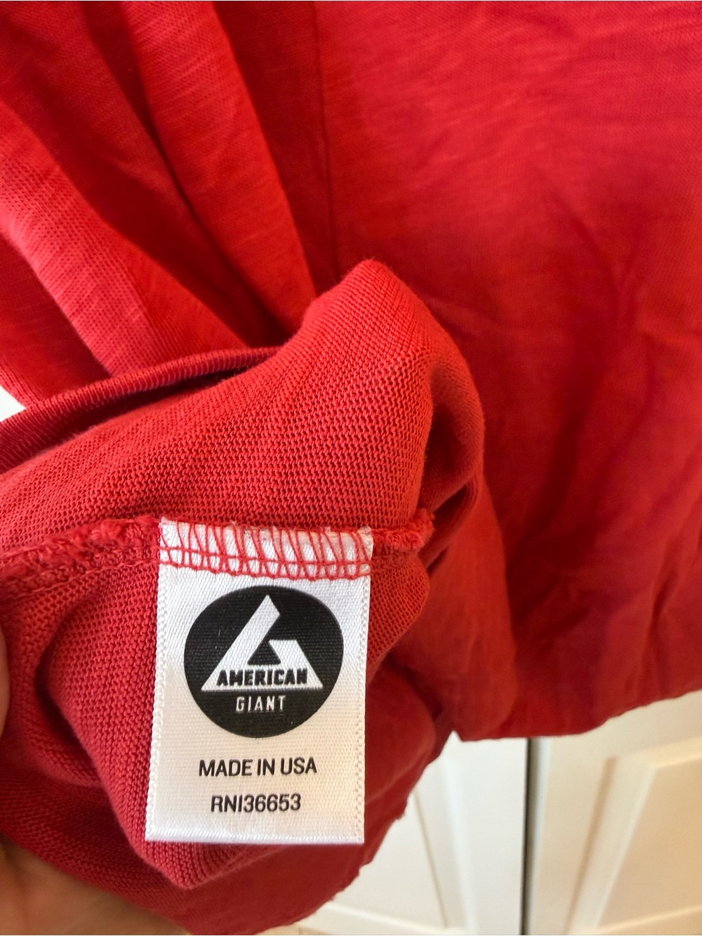 American giant red supima cotton mini dress size small LIKE NEW - Picture 5 of 7